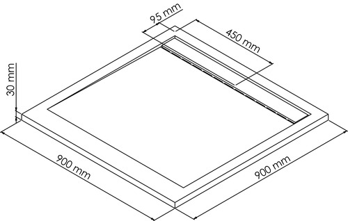 Receveur de Douche Résine de Synthèse Spirit blanc 90x90